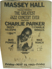 Charlie Parker at Massey Hall bootleg poster